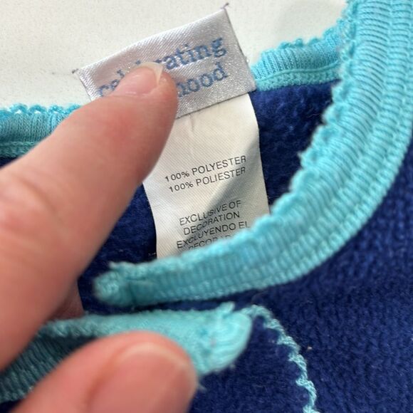 Carter's | Infant Girls Blue Floral Soft Fleece Jumpsuit Romper 0-3M - Picture 16 of 16